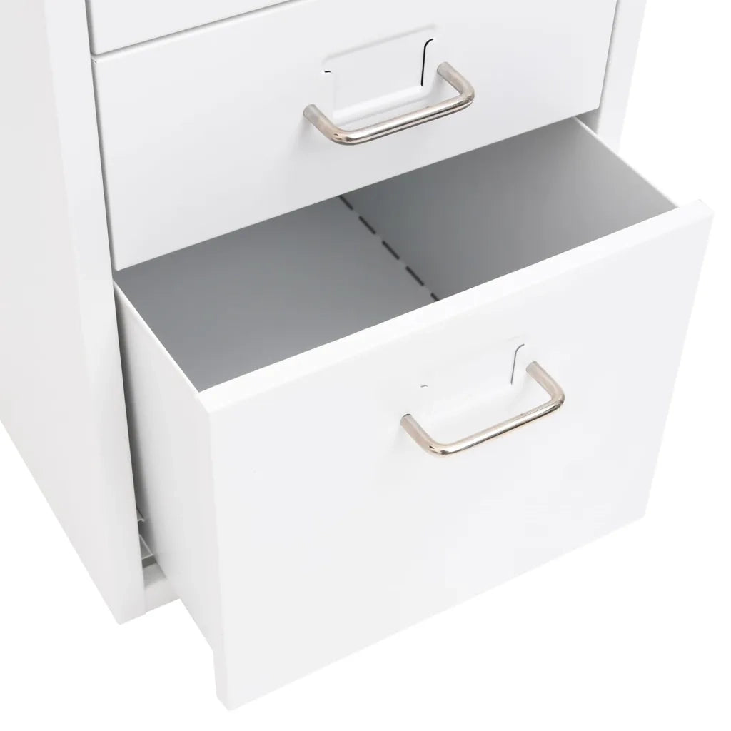 Schedario Mobile Bianco 28x41x69 cm in Metallo CFW8796771