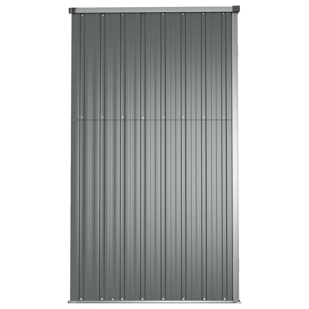Capanno per Attrezzi Grigio 225x89x161 cm Acciaio Zincato