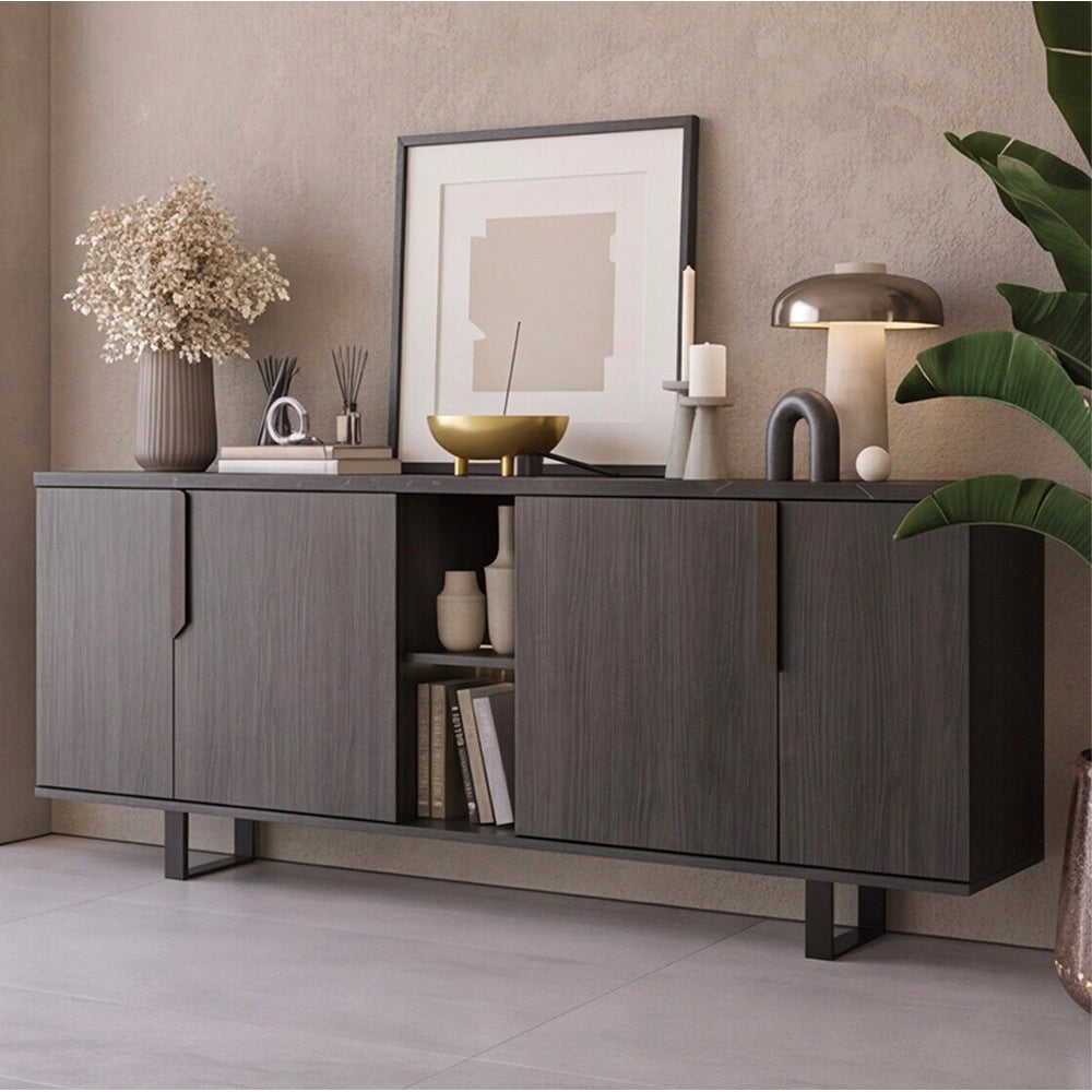 Madia 4 ante palissandro nero Zaira 205x49x83h