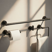 Set Accessori Da Bagno Grid Black 4 Pezzi