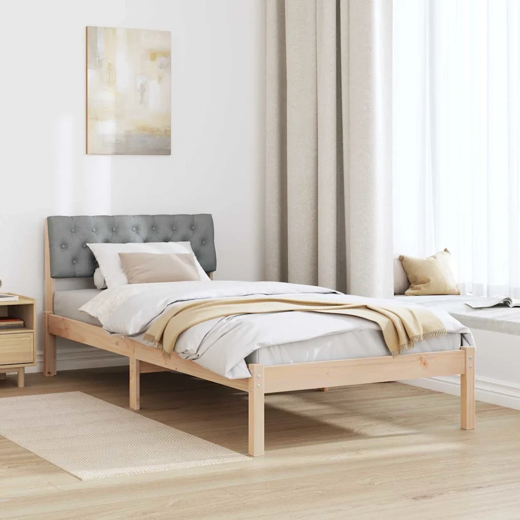 Struttura del Letto Marrone e grigio chiaro 90 x 190 cm 878644