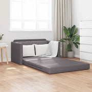 Divano letto-Sofa Letto-Daybed Grigio 124 x 71 x 78 cm Pelle Artificiale
