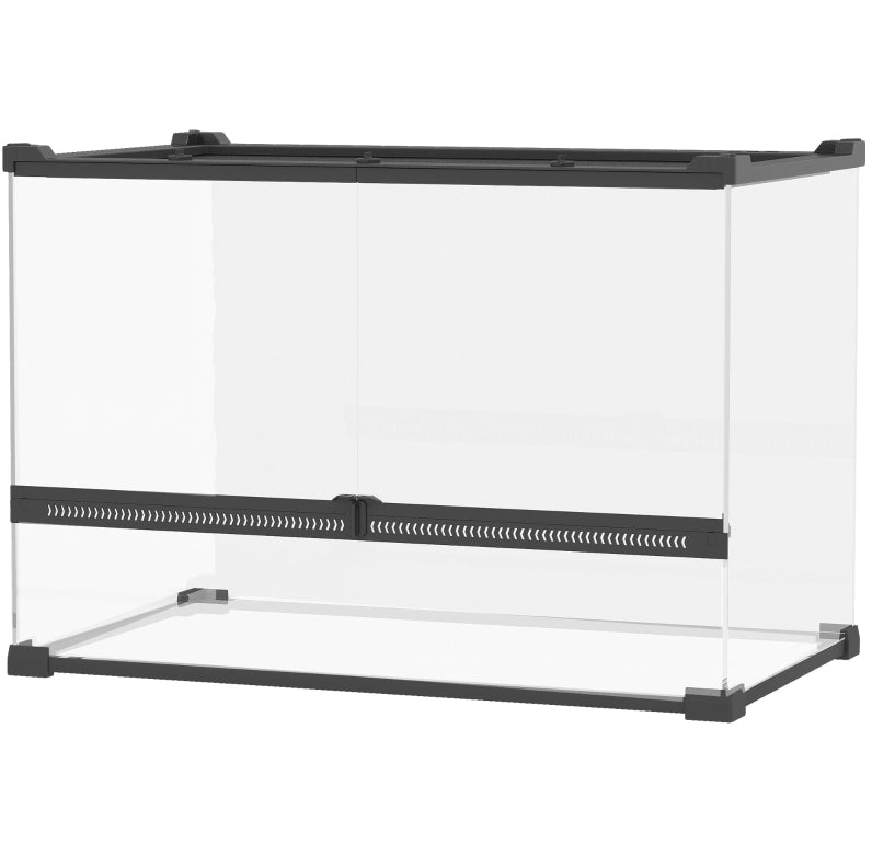 Terrario in vetro per rettili 50x30x35 cm con chiusure