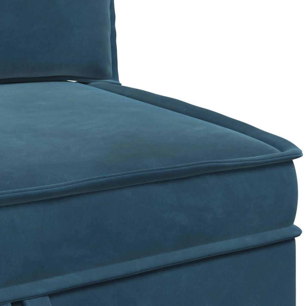 Divano con Stoccaggio Blu Velluto