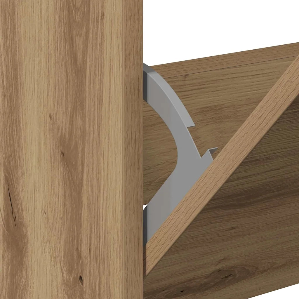 Mobile per scarpe-Scarpiera Rovere artigianale 80 x 21 x 125,5 cm