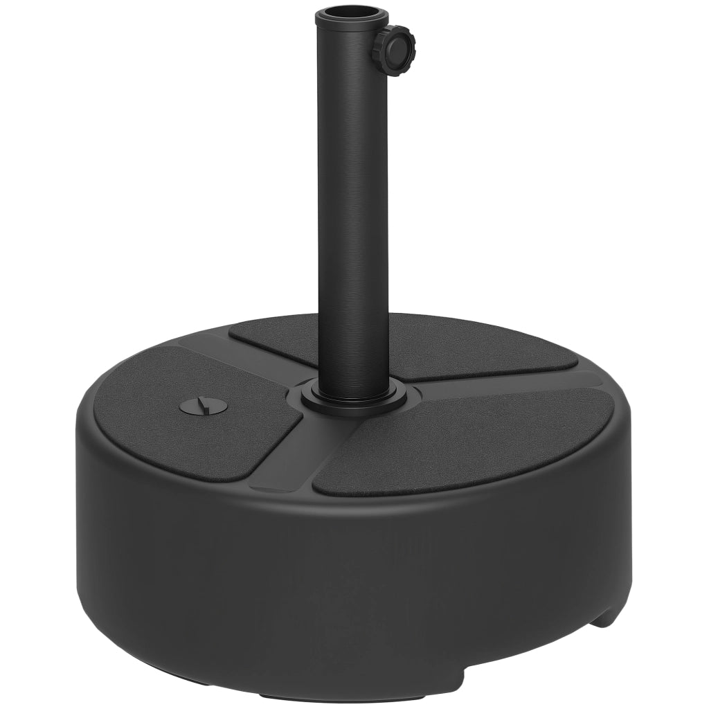 Sostegno per ombrellone riempibile in HDPE ¨C Zephmum ¨C Nero 18 kg
