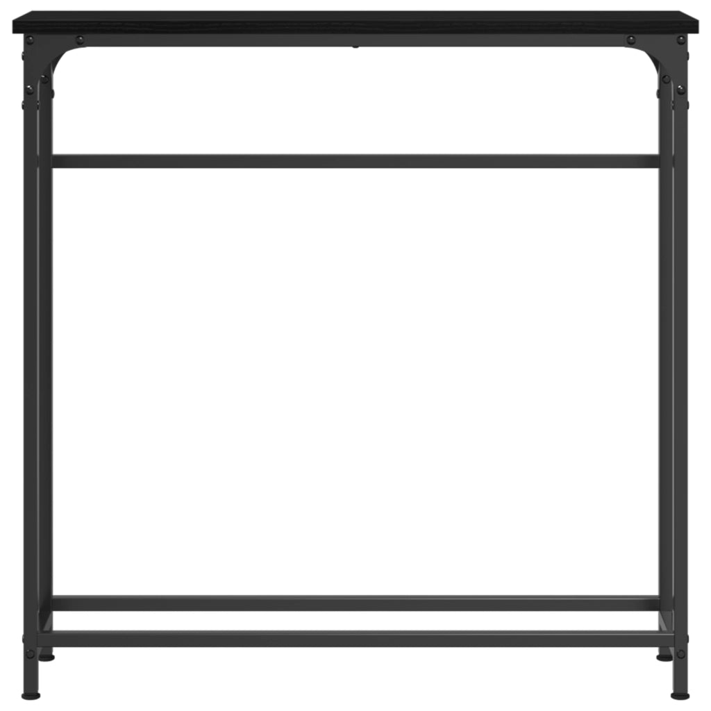 Consolle Nero Rovere 75x19,5x75 cm Legno ingegnerizzato