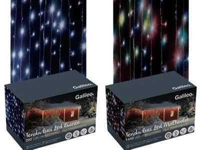 TENDE LUCI LED NATALE PER ESTERNO 120 LED H.75 CM ARTICOLI NATALIZI