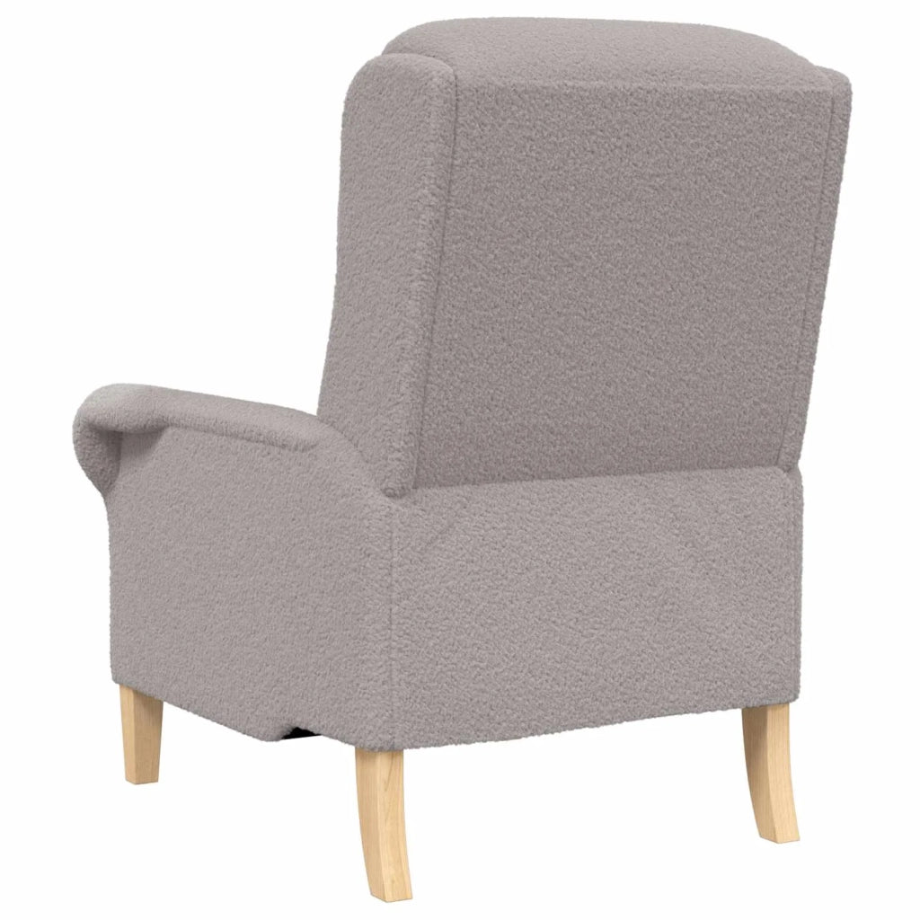 poltrona Grigio chiaro Tessuto Sherpa morbido 42009851
