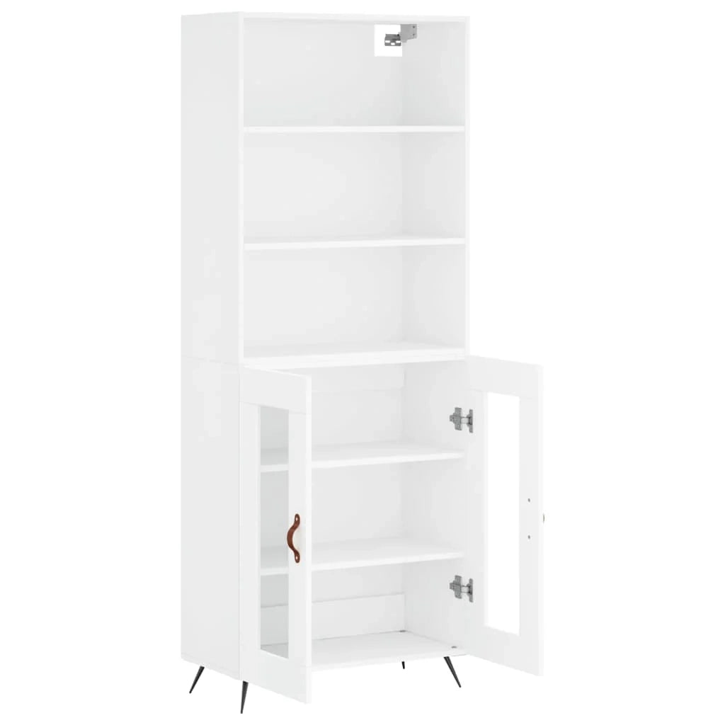 Buffet credenza cassettiera armadio mobile contenitore organizer cucina soggiorno salotto alto 69,5 x 34 x 180 cm legno ingegnerizzato bianco 02_0032611