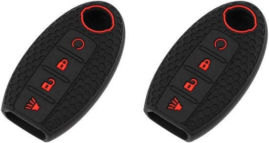 Copertura per chiave Autosleutel - 2 pezzi - Silicone - Compatibile con Nissan - Protezione contro graffi - Facile da installare - Protezione per la chiave