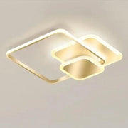 Trade Shop - Plafoniera Luce Naturale Led Quadrata 50w Lampadario A Soffitto Oro Moderno 50071 -