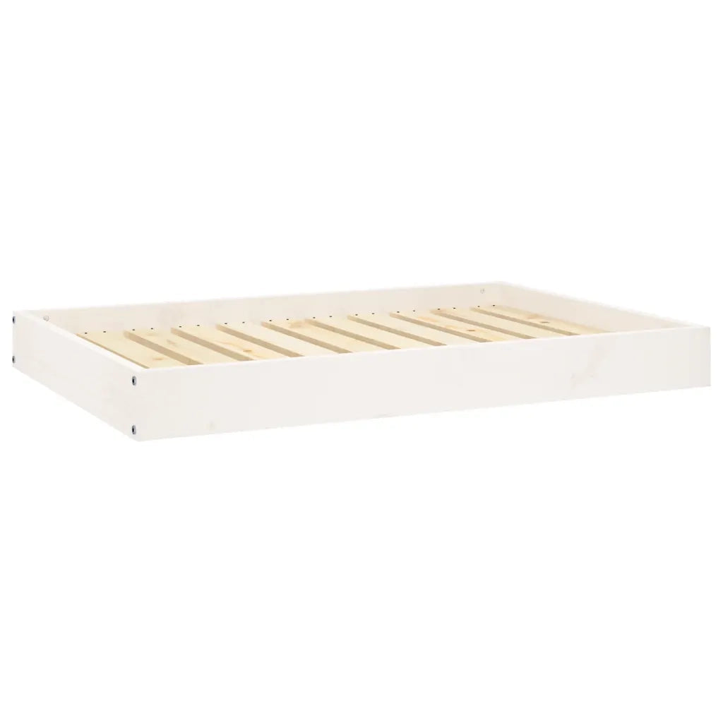 Cuccia per Cani Bianca 91,5x64x9 cm in Legno Massello di Pino 820862