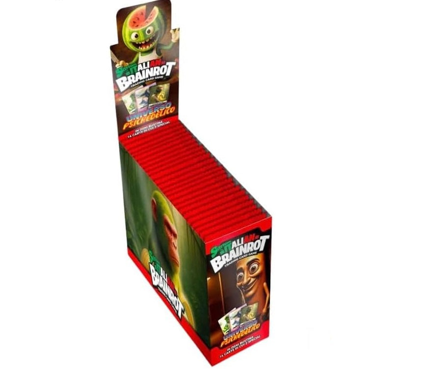 Brainrot Carte Skifidol Brainrot Box- box 24 bustine con 14 carte ciascuna, 2 carte special in ogni pacchetto, le origin