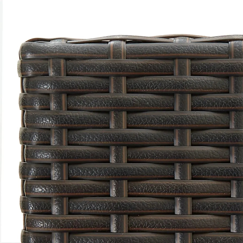 Sgabelli da Bar 2 pz in Polyrattan Marrone