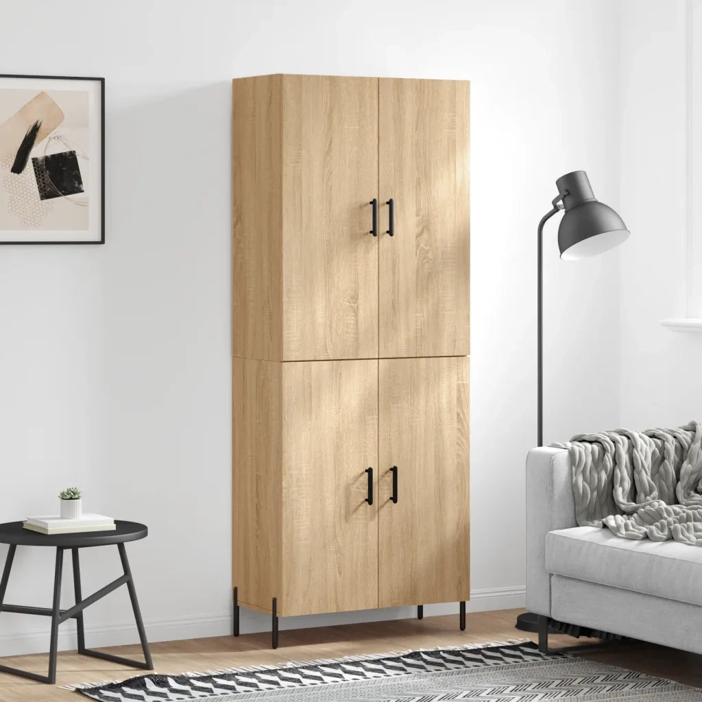 Credenza-Buffet-Armadio da cucina Rovere Sonoma 69,5x34x180 cm in Legno Multistrato 221242