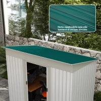 Set 12 Pannelli di Ricambio 129x45 cm per Casette da Giardino in Acciaio Zincato Verde