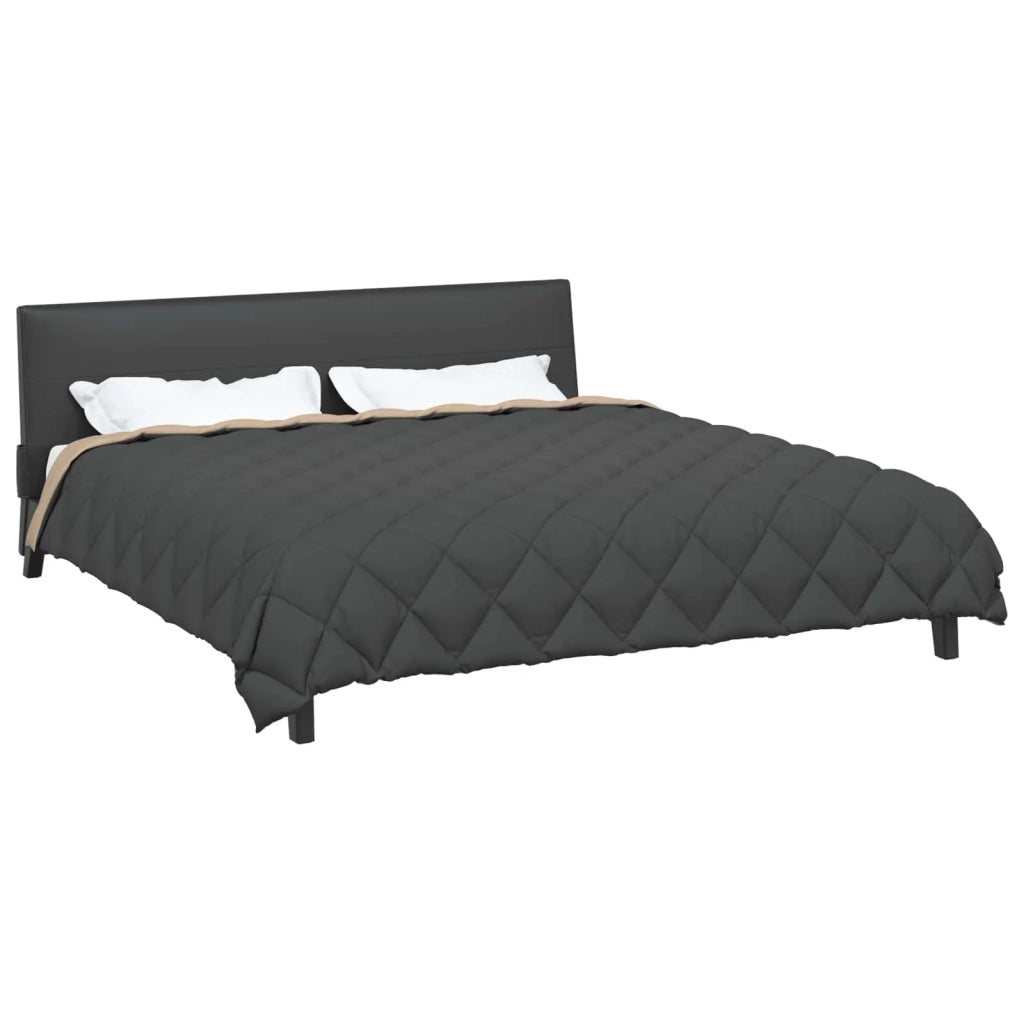 Piumone | Duvet Invernale Antracite e Talpa 220 x 260 cm Microfibra