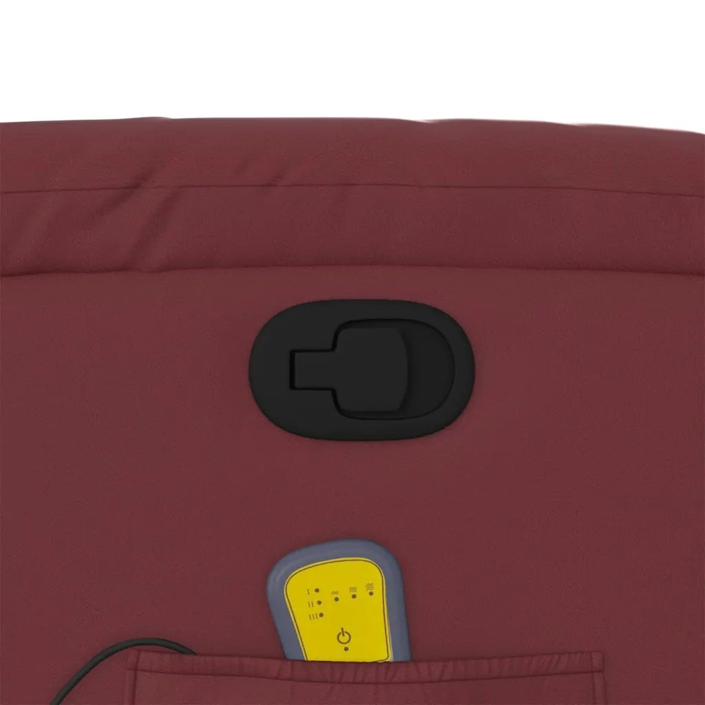 Divano Sedia-Poltrona Massaggiante Reclinabile Rosso vino in Similpelle 663270