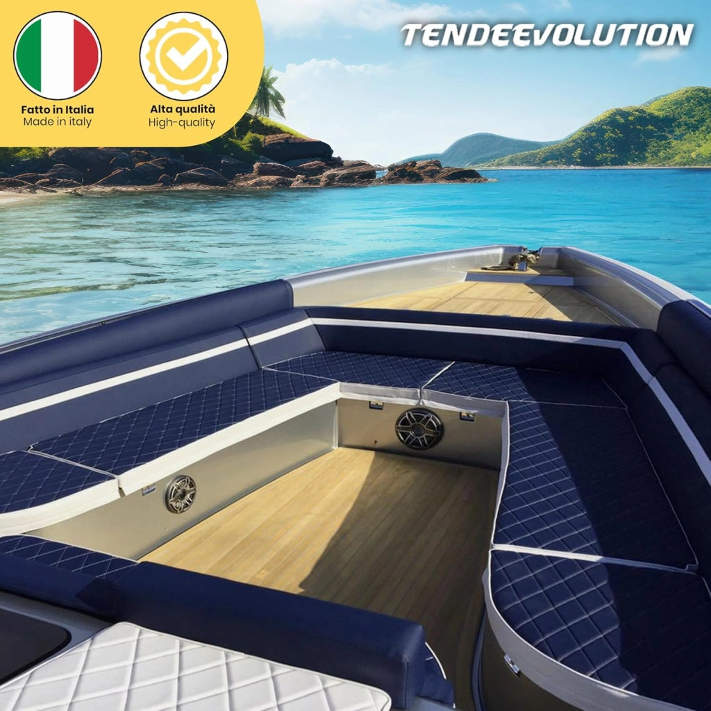 Bordino PVC Nero per Cuscineria Nautica - UV Resistant - 5MT - Perfetto per Imbarcazioni & Giardino