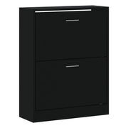 Scarpiera mobile contenitore per scarpe mobile per ingresso/corridoio/soggiorno 63 x 24 x 81 cm legno ingegnerizzato nero 02_0022010