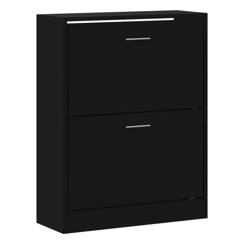 Scarpiera mobile contenitore per scarpe mobile per ingresso/corridoio/soggiorno 63 x 24 x 81 cm legno ingegnerizzato nero 02_0022010