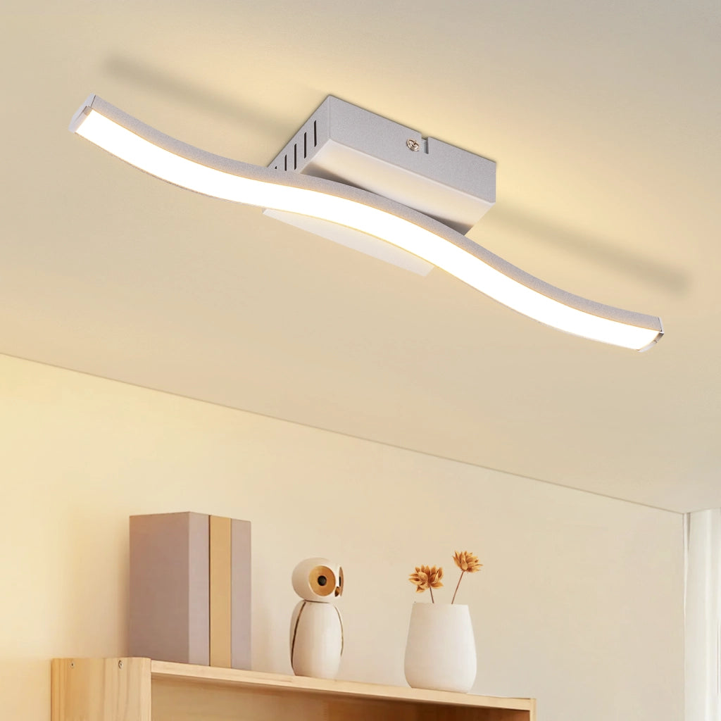 ZMH Plafoniera LED argento 6W moderna plafoniera bianco caldo 3000K per soggiorni camere da letto cucine e corridoi
