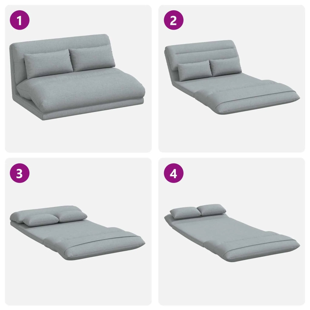 Sedia da Pavimento Grigio chiaro 110 x 82 x 55 cm Tessuto 42028202