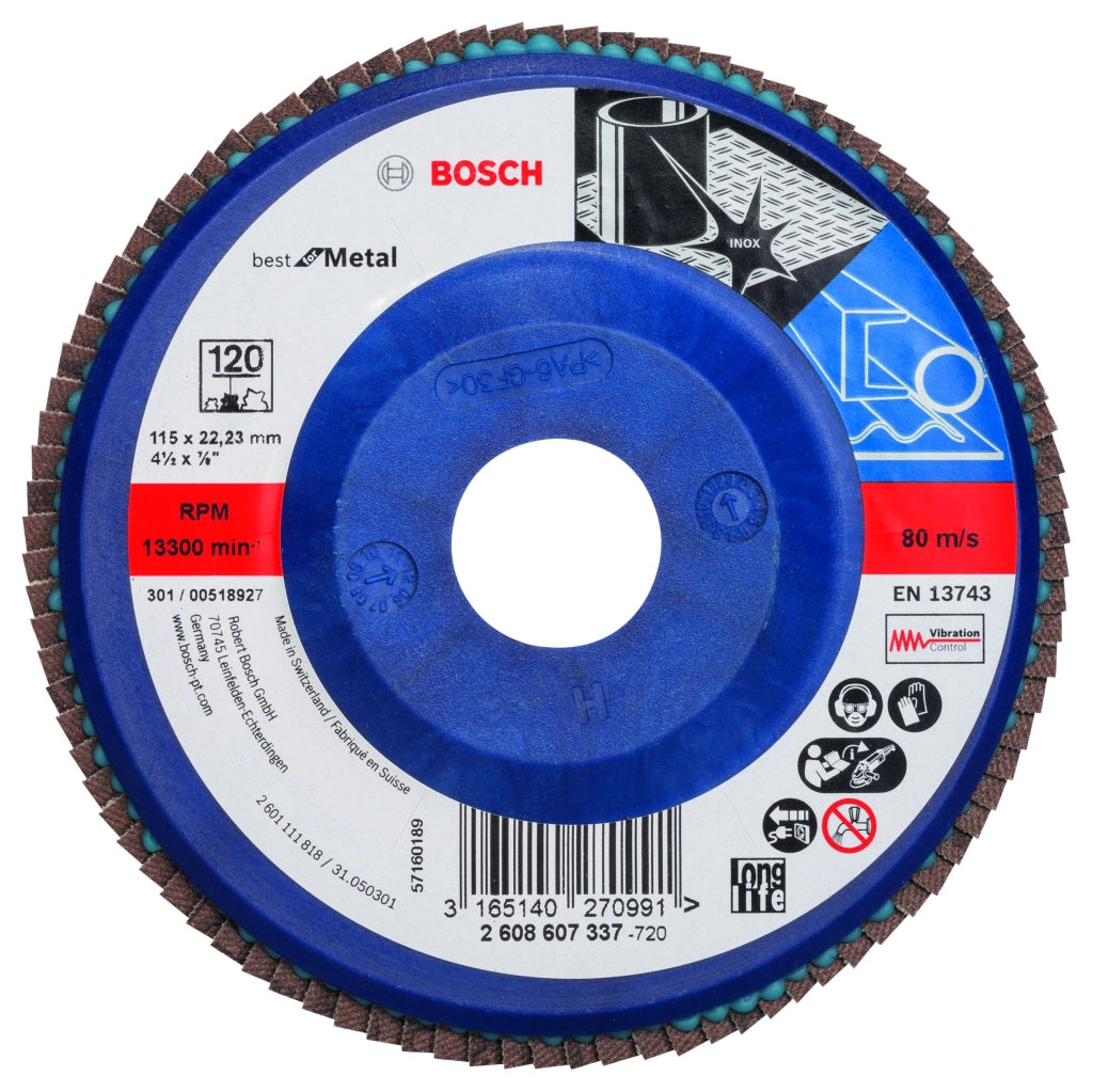 2608607337 - Disco lamellare X571, Best for Metal D : 115 mm- G : 120, diritto