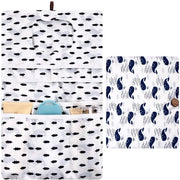 Cuscino da letto 2 in 1 per bambini - Organizzatore per genitori - Ripiegabile - Molto spazio di stoccaggio - 37x22cm Prodotto - Tasca pratica per madri