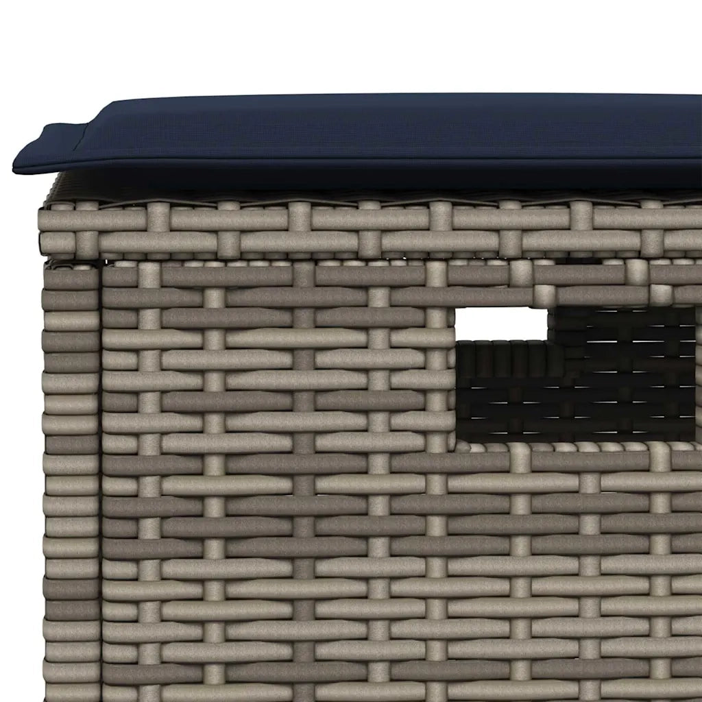 vidaXL Set da Pranzo da Giardino 5 pz con Cuscini in Polyrattan Grigio