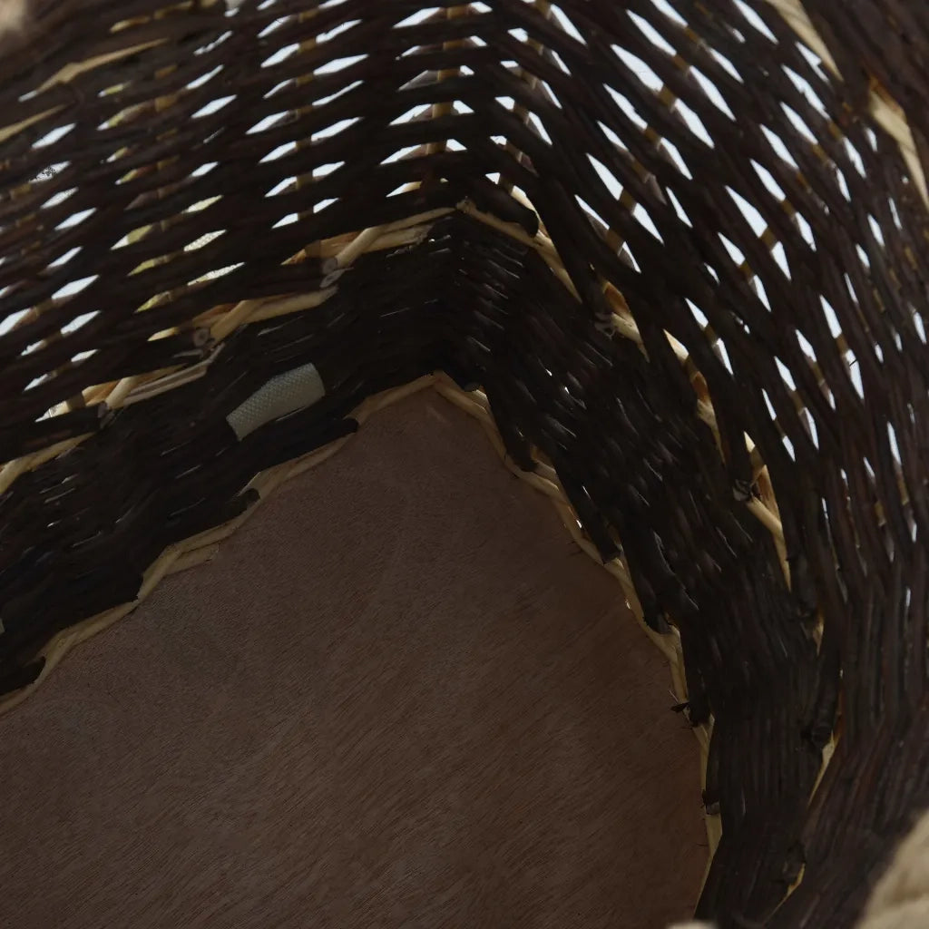 Cesta per Legna con Spallacci 44,5x37x50cm Salice Naturale 286973