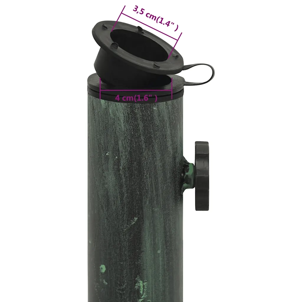 Base per Ombrellone-Supporto per ombrellone Verde 44x44x31 cm in Ghisa 262299