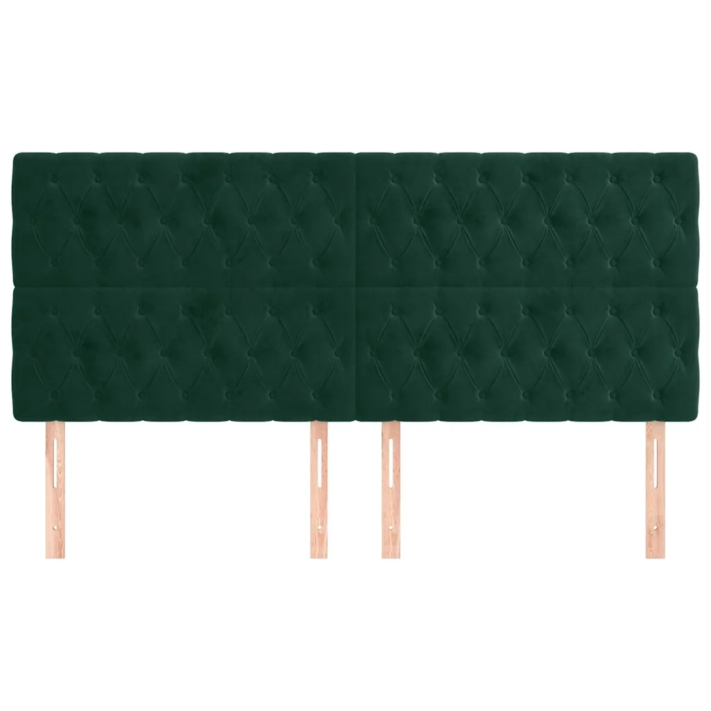 Testiera Verde Scuro 180x7x118/128 cm Velluto 3116731