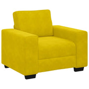 Divano | Divano da soggiorno | Sofa Sedia Giallo 100x77x82 cm Velluto