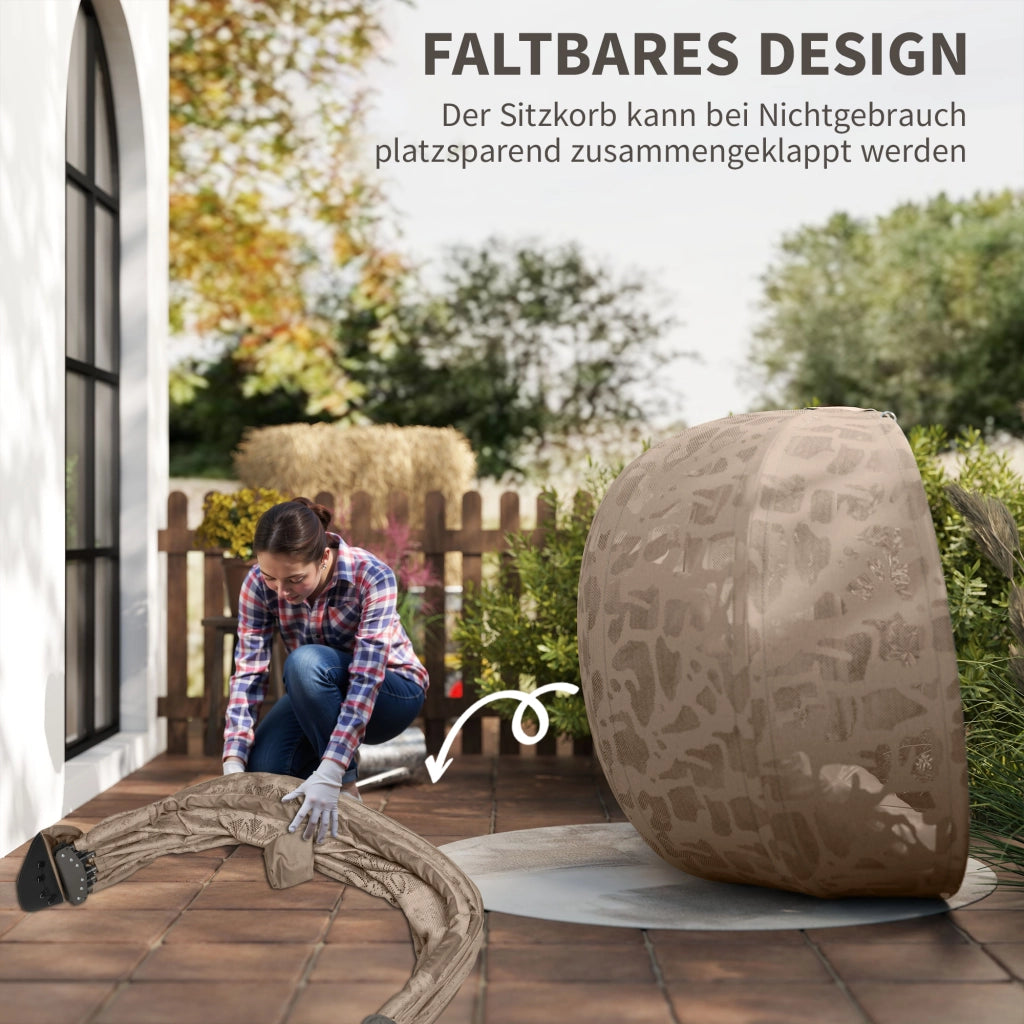 Poltrona a dondolo sospesa per 2 persone ¨C zephmum ¨C Sand, 130x103x172 cm