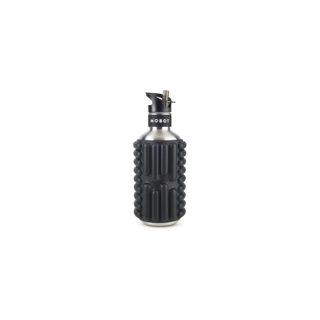 Bottiglia sportiva - Mobot - Funzione rullo massaggiante 2 in 1 - Nero