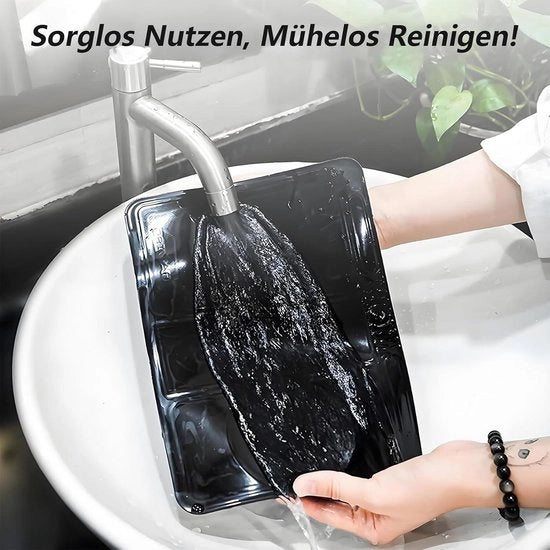 Matte antiscivolo auto 4-in-1 lavabile 360 gradi girevole - tappeti in gomma per telefoni cellulari occhiali da sole chiavi - 25 x 18 cm