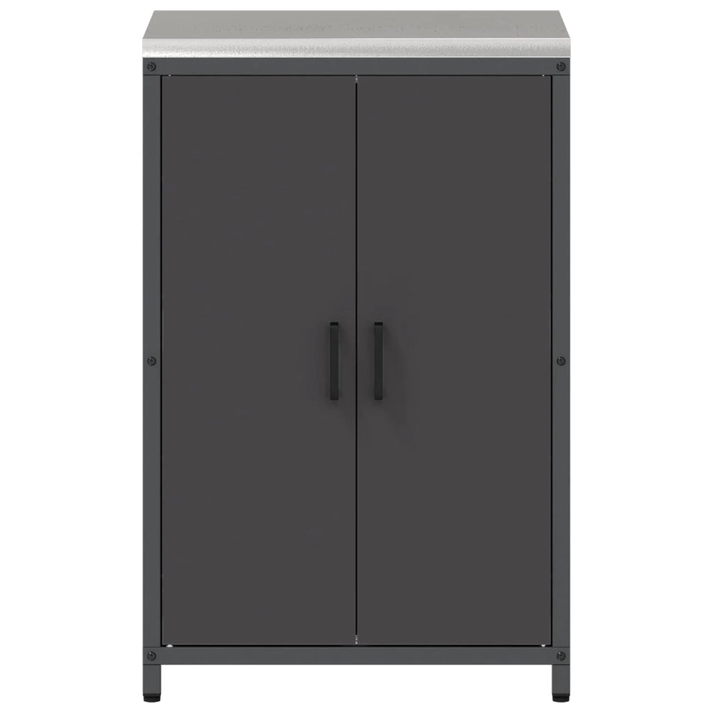 Stoccaggio in cucina con porta Nero 60 x 50 x 92 cm Acciaio 874989