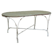 Tavolino in metallo 120,5x65x52h cm grigio