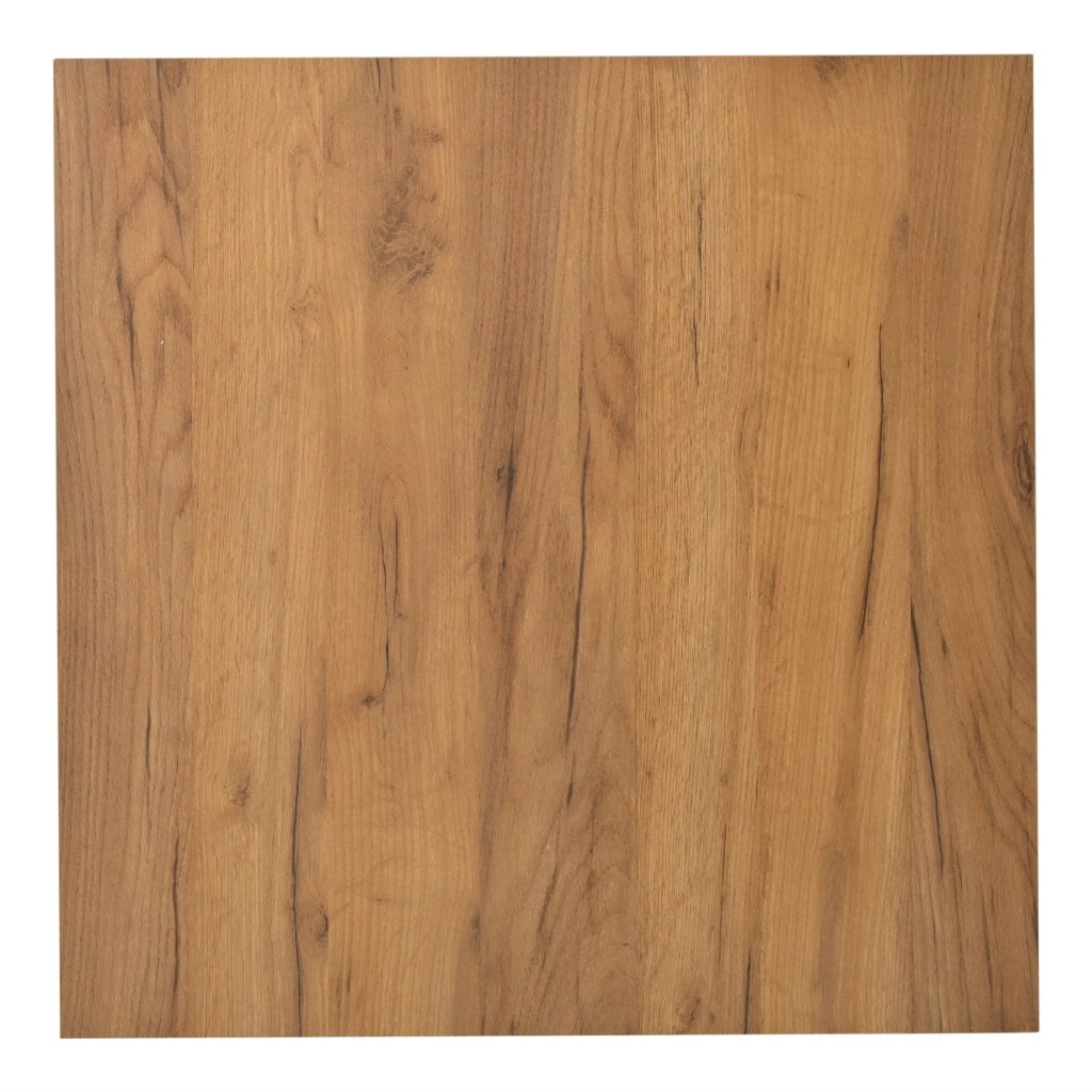 Tavolino da caffè 70x70x31.5 cm; 3 cassetti e vano aperto; pannello truciolare; bianco e colore naturale