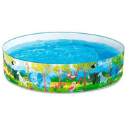 Trade Shop - Piscina Rotonda Gonfiabile 183x38 Cm Decorazione Safari Bambini Giardino Estate -