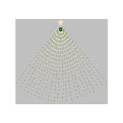 Decoro luminoso lotti 68988 tenda mantello verde + puntale stella per