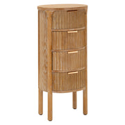 Falisa, Cassettiera 4 Cassetti, 38x34x82h cm Marrone Ciliegio