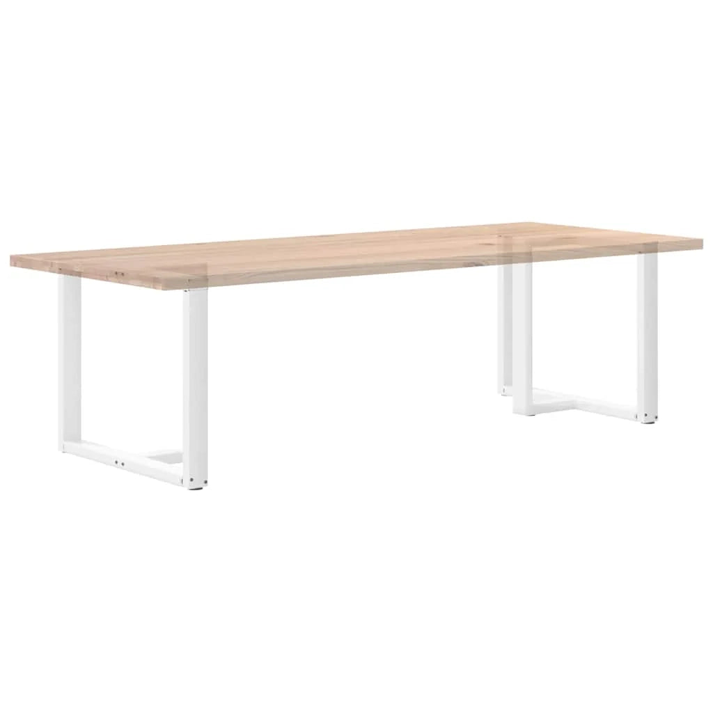 Set di 2 gambe regolabili a forma di T per tavolo da pranzo 100 x 35 x 73 cm design moderno acciaio bianco 02_0057335