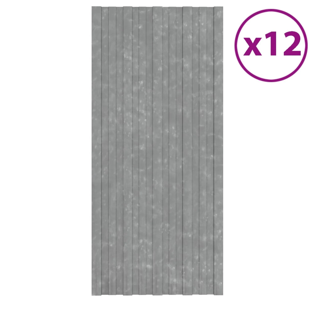 Pannello per tetto 12 pcs Argento 100 x 45 cm Acciaio zincato