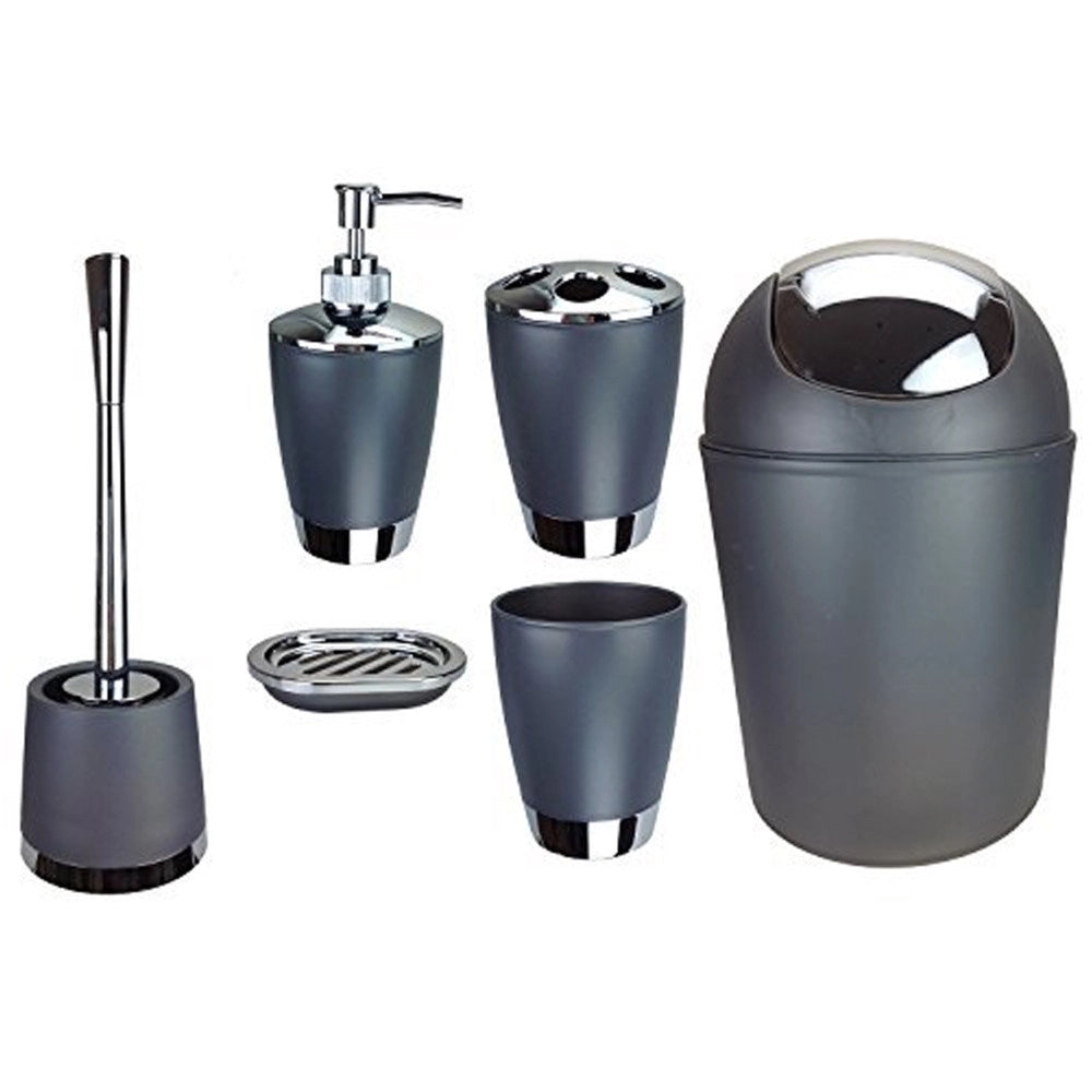Trade Shop - Set Accessori Bagno Porta Saponetta Dispenser Sapone Liquido Porta Spazzolini -