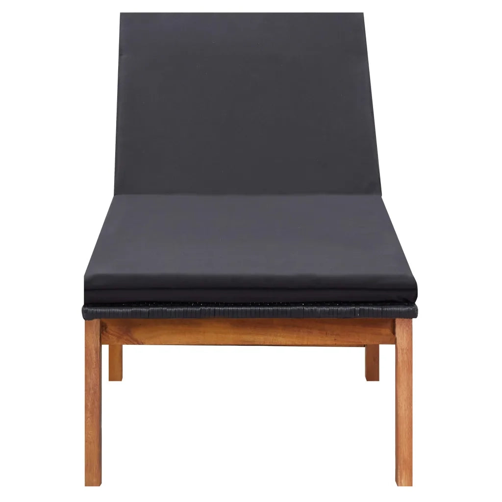 Lettini Prendisole 2 pz con Tavolo Polyrattan e Legno di Acacia cod mxl 8231