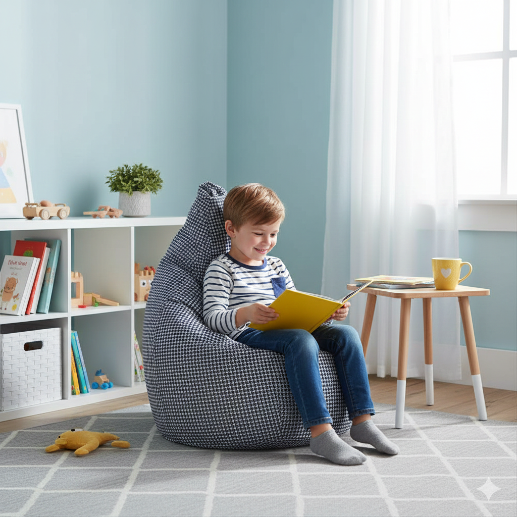 Poltrona Pouff in poliestere 80x120cm Poule Piccolo Avalli