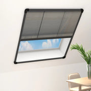 vidaXL Zanzariera Plissettata Finestre Alluminio Antracite 120x120 cm